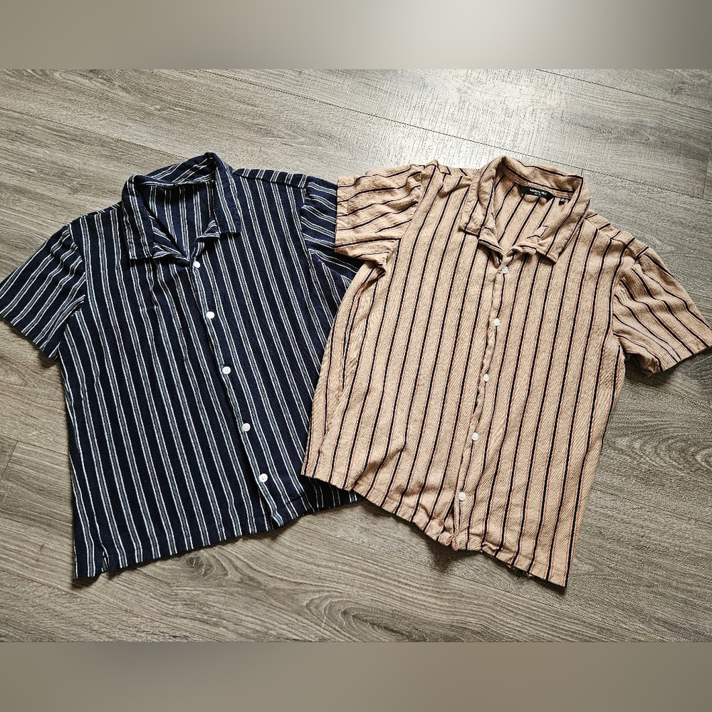 Mens Kenneth Cole New York Short Sleeve Button Down Shirt Set Medium